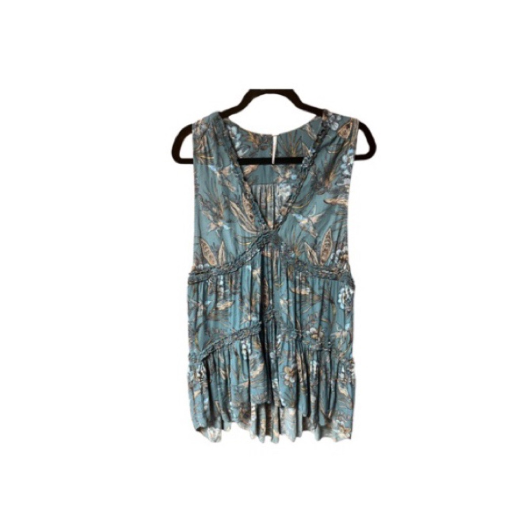 Free People Purple Haze Hummingbird tiered tunic top
